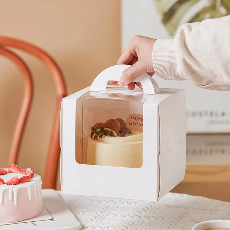 Kraft Paper Box - 4-inch taartverpakkingsdoos, snoep- en koekjesdoos, verpakkingsdoos