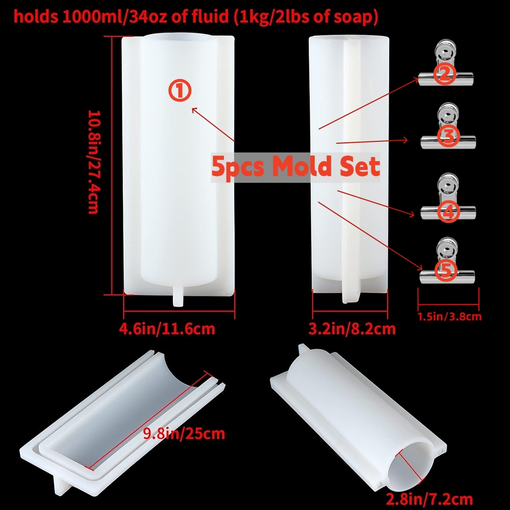 Grote cilindrische zeepvorm me - Candle Supplies In Bulk recensie en prijs