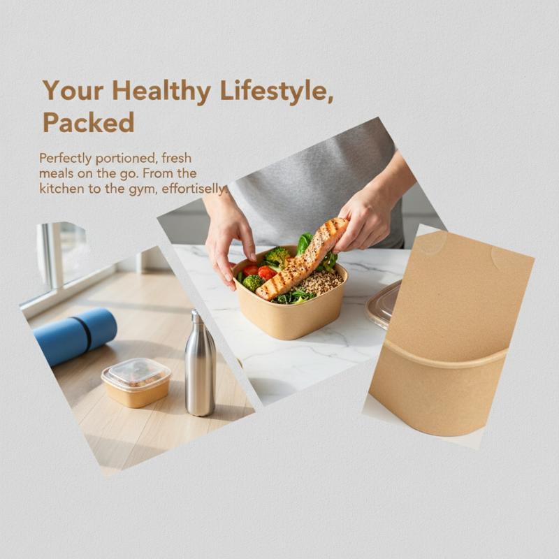 Wegwerp vierkante kraftpapiere - Kraft Paper Box recensie en prijs