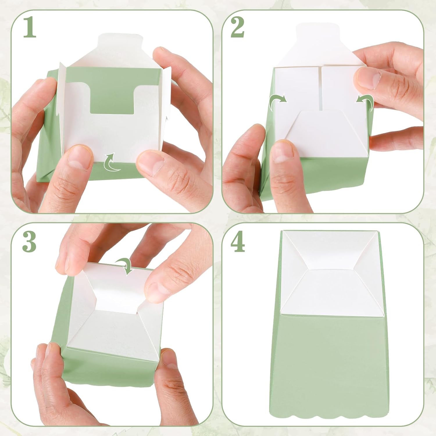 12 stuks saliegroene mini-popc - Kraft Paper Box recensie en prijs